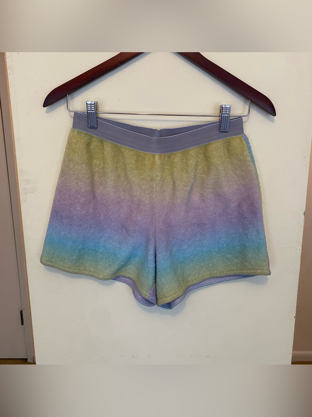 More Than Magic Fuzzy Rainbow Sleepwear Pajama Shorts Girls XXL Cozy Soft Purple